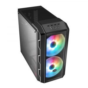 Cooler Master MasterCase H500 ARGB Mid Tower Cabinet with two 200mm ARGB Fans and Two Front Panels Computer-Product Cooler Master MasterCase H500 ARGB Mid Tower Cabinet with two 200mm ARGB Fans and Two Front Panels Available in India