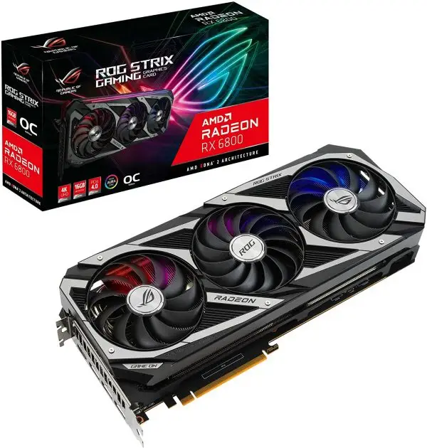 ASUS ROG STRIX Radeon RX 6800 Graphics Card 16GB OC Edition GDDR6 256-Bit with RDNA 2 Architecture Asus Graphic Card ASUS ROG STRIX Radeon RX 6800 Graphics Card 16GB OC Edition GDDR6 256-Bit with RDNA 2 Architecture Available in India