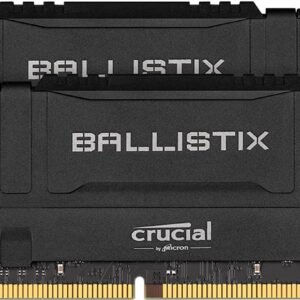 Crucial Ballistix 16GB Kit (2 x 8GB) DDR4 3000mhz Desktop Gaming Memory Black BL2K8G30C15U4B RAM-Crucial