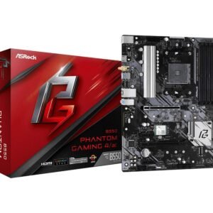 ASRock B550 Phantom Gaming 4 Motherboard (AMD Socket AM4/3rd Gen Ryzen Series CPU/Max 128GB DDR4 4733MHz Memory) MOTHERBOARD-Asrock