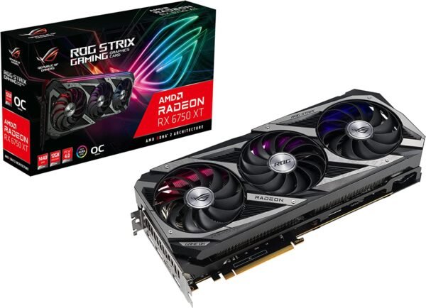 ASUS ROG Strix Radeon RX 6750 XT OC Edition 12GB GDDR6 Graphic Card ROG-STRIX-RX6750XT-O12G-GAMING Graphic Card-Asus