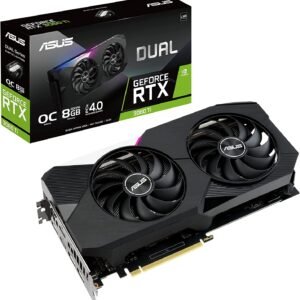 ASUS Dual GeForce RTX 3060 Ti V2 OC Edition 8GB GDDR6 with LHR Graphic Card DUAL-RTX3060TI-O8G-V2 Graphic Card-Asus