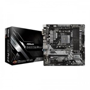 ASRock B450 PRO4 AM4 AMD Promontory ATX AMD Motherboard MOTHERBOARD-Asrock