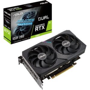 ASUS Dual GeForce RTX 3060 V2 OC Edition 12GB GDDR6 Graphic Card DUAL-RTX3060-O12G-V2 Graphic Card-Asus