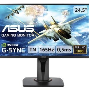 ASUS VG258QR Gaming Monitor 24.5 inch Full HD, 0.5ms*, 165Hz, G-SYNC Compatible, Adaptive Sync Monitors-Asus