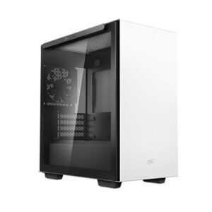 Deepcool MACUBE 110 (M-ATX) Mid Tower White Cabinet With Tempered Glass Side Panel R-MACUBE110-WHNGM1N-G-1 PC Cabinet-Deepcool