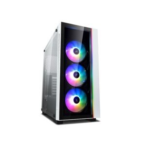 DEEPCOOL MATREXX 55 V3 ARGB WH (E-ATX) MID TOWER CABINET WITH TEMPERED GLASS SIDE PANEL (WHITE) DP-ATX-MATREXX55V3-AR-WH PC Cabinet-Deepcool